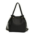 thumbnail image 3 of EHJRE Bucket Bag for Women Detachable Shoulder Strap Portable Stylish Commuting Travel Black, 3 of 9