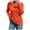Orange, variant on Plus Size Sweater Tops On Seasonal Women's Solid Long Sleeve Pullove Sweater Tops Orange 6(M)