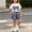 A331 White, variant on 2 Piece Girls Shorts Set Cute Frayed Denim Bowknot Graphic Tee Clothes And Pleated Wide Leg Shorts Outfit With Daisy Flower Buttons Casual Summer Fashion Suit