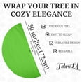 thumbnail image 4 of FabricLA Faux Fur Tree Skirt Lime - Fluffy Tree Skirt - 30 inches (72cm) Diameter Christmas Tree Skirt Fur Faux Plush for Holiday Decorations, 4 of 8