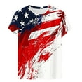 thumbnail image 4 of Patriotic T Shirt Women 4th of July Womens T Shirts 4th of July Womens Shirt Women Fourth of July Top Patriotic Tee Fashion Women's Summer Short Sleeve Print Short Sleeve Round Neck Blouses, 4 of 4
