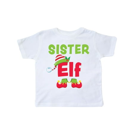 

Inktastic Christmas Sister Elf Gift Toddler Toddler Girl T-Shirt