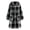 Dark Gray, variant on Cmtiyu Plaid Fleece Jackets Women, Long Sleeve Button Down Hooded Jacket, Warm Fall Winter Coats with Pockets, Wine S-2XL
