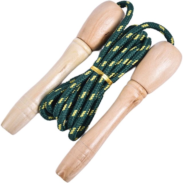 HUGFEGWE Jump Rope Wooden Handle Skipping Rope Sports Fitness Equipment Adult Wooden Handle Skipping Rope Sports Training CJB91-34502