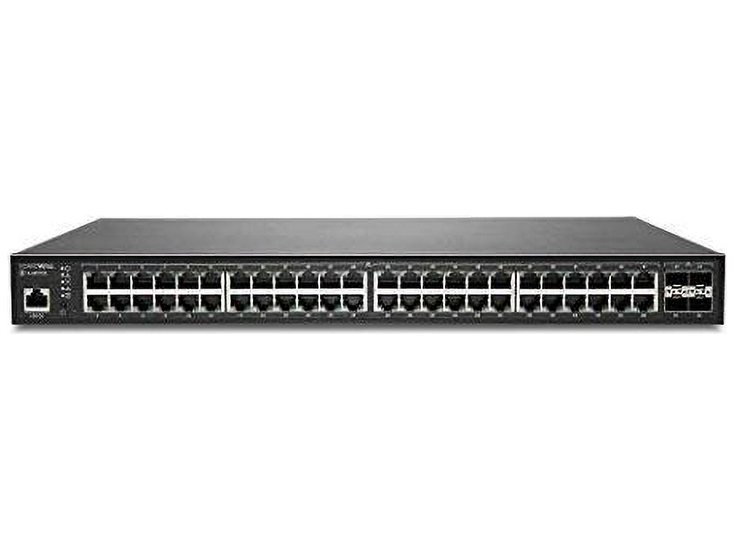 SonicWall SWS14-48FPOE Managed PoE Ethernet Switch w/ 1-Year Wireless Network Management Essential and Support | 02-SSC-8383