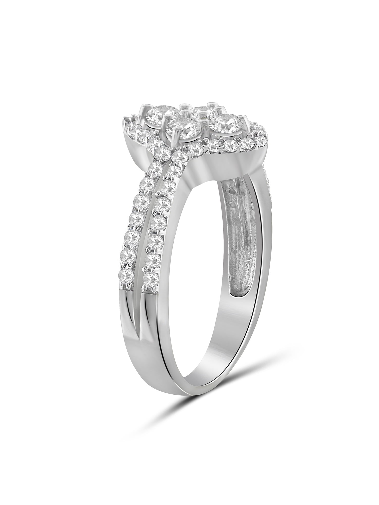 0.925 Sterling Silver 2.00 Carat White Cubic Zirconia Ring for Women | Cubic Zirconias for Everyday Womens Wear