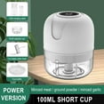 thumbnail image 2 of 100ml Capacity Electric Garlic Chopper Mini Food Portable Garlic Masher Mincer Press, Wireless Food Processo, 2 of 9