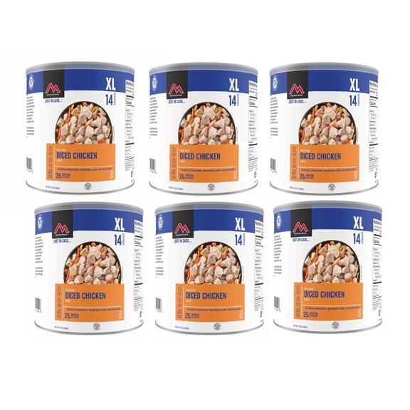 (6 Cans Pack) Mountain House Diced Chicken Freeze Dried Food for Camping and Hiking, Emergency Food, Long Term Storage Food for Backpacking- #10 Can ✅