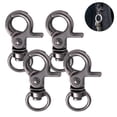 thumbnail image 2 of 4pcs Key Chain Clip Hooks Swivel Clasps Lanyard Snap Hooks with Split Key Rings,Gun Color, 2 of 8