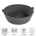 thumbnail image 3 of Air Fryer Grill Pan, 6.5" Food Grade Round Liners Reusable Non-stick- Silicone Pot Liner/Baking Tray Oven Accessories, Easy to Clean, Replacement for Flammable Parchment Liner Paper, 3 of 8