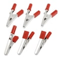 thumbnail image 1 of 6 Piezas de Clips de Cocodrilo Aislados Recubiertos de Plástico Rojo de 2.2" para Cable de Carga, 1 of 1