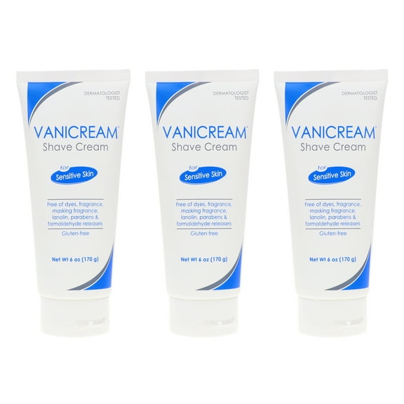 Vanicream Shave Cream For Sensitive Skin 6 oz 3 Pack