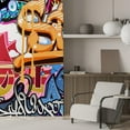thumbnail image 2 of Idea4wall 2pcs Watercolor Street Graffiti Printed Stick Wallpaper Removable Wall Murals Large Wall Stickers for Home Decoration, 120"x48", 2 of 5