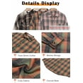 thumbnail image 5 of MOSHU Flannel Shirts for Women Casual Plaid Womens Tops Long Sleeve Button Down Shirts Curved Hem Blouses, 5 of 6