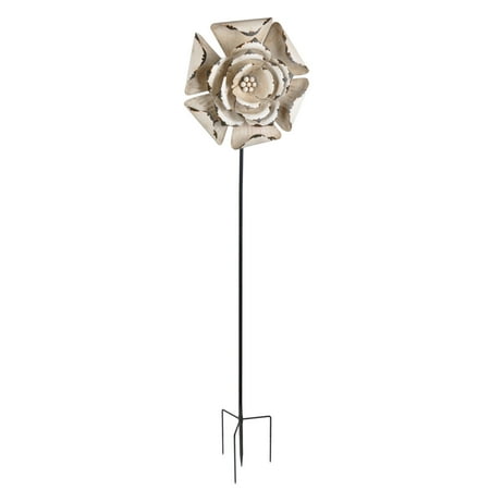 Mainstays Metal Flower, White