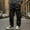 Black(New), variant on PNTUTB Men's Solid Color Athletic Casual Comfort Elastic Waist Drawstring Cuffed Work Pants with Multiple Pockets