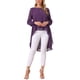 thumbnail image 2 of INSPIRAR CHIC Blusas Asimétricas de Manga Larga con Cuello Redondo para Mujeres, Casual y Elegante, Color Púrpura Oscuro, 2 of 6