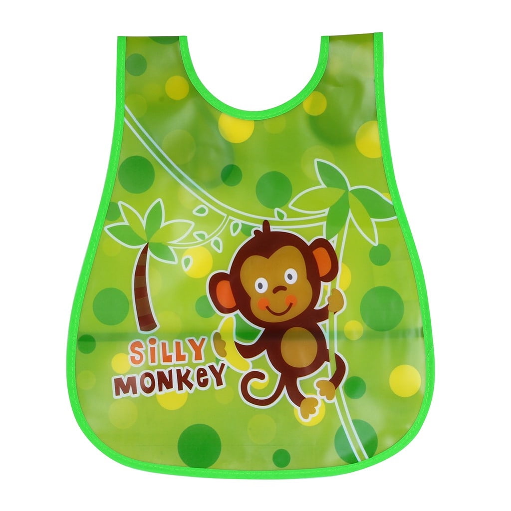 AOMPMSDX Baby Bibs & Burp Cloths Toddler Kids Boys Girls Cartoon Sleeveless Waterproof Feeding Apron Bib Smock E One Size
