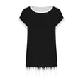 thumbnail image 5 of gbyLJF Shorts Set for Women Summer Two Piece Short Sleeve Sweatsuit Crewneck Tops Matching Drawstring Shorts Sets, 5 of 6