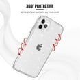 thumbnail image 4 of For Iphone 15 Pro 6.1 Clarity Collection Ultra Thick Clear Protective Case With High Quality Tpu And Full Transparency - Ultra Clear With Sparkle, 4 of 8