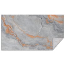 Gray Orange Marble Pattern Rectangle Tablecloth 60"x102",Waterproof Polyester Rectangle Table Cloth, Wipeable Spillproof Polyester Tablecloth for Dining, Camping, Indoor and Outdoor