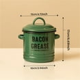 thumbnail image 3 of Ccgaton Store Clearance Sale! 1PC Bacon Grease Container with Strainers, Craper, Sponge - Large 46OZ Iron Kitchen Oil Storage Can, Food Saver Bin with Lid | Farmhouse Cooking Pot Keeper Collector, 3 of 10