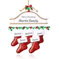 thumbnail image 2 of witfox Adornos navideños familiares personalizados 2023 - Adornos navideños personalizados Familia de 5, Calcetín con nombre personalizado Adornos navideños Regalos navideños personalizados para miemb, 2 of 4