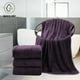 thumbnail image 2 of Juego de toallas de baño Cosy Family de microfibra, paquete de 4, color morado, 2 of 7
