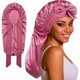 thumbnail image 1 of wonima11 Long Bonnet Satin Hair Silk Bonnet for Sleeping Women, Silky Bonnets for Women with Tie Band, Sleep Cap for Braids Curly Hair, 1 of 1