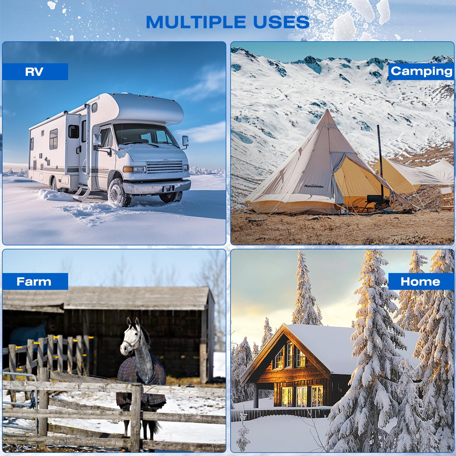 rv Heated Water Hose 15 ft, Rv Accessories Upgraded -45 ℉ Antifreeze Heated Drinking Water Hose