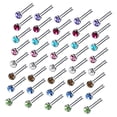 thumbnail image 2 of Piercing del cuerpo de los anillos del perno prisionero de la nariz del acero 24 piezas Multicolor Sunnimix Anillo de nariz aros, 2 of 6