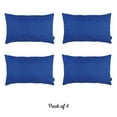 thumbnail image 2 of Honey Set of 4 Decorative Throw Pillow Cover Solid Color 12" x 20" Sapphire Blue Lumbar Pillowcase for Couch, Bedding, 2 of 3