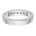 thumbnail image 5 of Solid 14k White Gold Lab Grown Diamond Five Stone Channel Set Wedding Band Ring Size 7 (.295 cttw.), 5 of 8