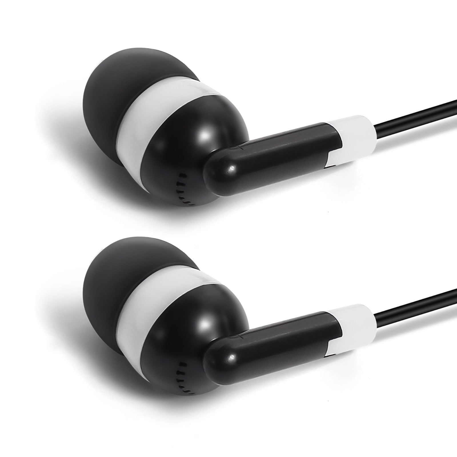 Keewonda KMT50-WT Black Earbuds Bulk Headphones , Bundle, 50 Pack