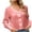 Pink#K, variant on HAPIMO Women's Fashion Shirts V-Neck Pullover Long Sleeve Blouse Classic Solid Color Button Chiffon Tops Cozy Casual Sweatshirt T-Shirt Clothes for Women