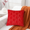 thumbnail image 3 of Christmas Pillow Cover - Red Green White Christmas Tree Pattern Pillow Cushion Cases for Christmas Winter Holiday Decorations Throw Pillow Covers for Couch Sofa Home Farmhouse, 3 of 6