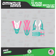 thumbnail image 3 of Kalair GFX Graphics Kit for Kawasaki KX250 POLISPORT RESTYLE (2003-2008) Ominous Series, 3 of 5