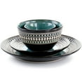 thumbnail image 2 of Elama Blue Sage 16 Piece Double Bowl Stoneware Dinnerware Set in Blue, 2 of 8