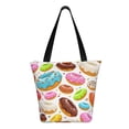 thumbnail image 3 of Fotbe Color Donut Pattern Beach Tote,Shoulder Handbag,Spacious Tote Bag,Lightweight Travel Bag,Versatile Shopping Bag, 3 of 9
