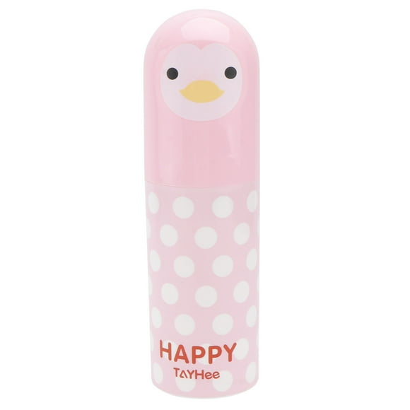 EeaseMX Estuche portátil para guardar cepillos de dientes y pasta de dientes, ideal para viajes y acampadas, con diseño de pato (rosa)