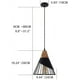 thumbnail image 3 of Lámpara colgante vintage, lámpara de techo industrial con diseño de metal y madera en luces colgantes Pantalla 27 Lámpara de pared para comedor cocina, negro |JUNJUN, 3 of 5