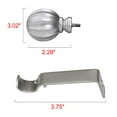 thumbnail image 6 of UTOPIA ALLEY Wall Mounted 3/4 Inch Curtain Rod - Curtain Rods For Windows 28 to 48 Inch, Adjustable Drapery Rods, Nickel Curtain Rods, Bedroom Curtain Rods, Tapestry Poles (Nickel, 28"-48"), 6 of 9