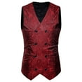 thumbnail image 1 of SDNall Men Color Matching Casual Double-Breasted Button Workwear Waistcoat, 1 of 4
