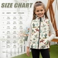 thumbnail image 7 of Uorisanigo Unisex Kids Fleece Vest Puffy Sleeveless Zip Front Western Cowboy Cactus Jacket Fall Winter Warm Outwear Full-Zip Jacket Vest Trendy Clothes Stand Collar Outwear, 7 of 7