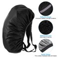 thumbnail image 3 of Uxcell Waterproof Backpack Rain Cover, Non-Slip Backpack Cover with Vertical Reflective Strap Stay Dry Black/Green L(55-65L), 3 of 5