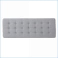 thumbnail image 4 of Mid-Century Modern Tufted Bench | Living Room/Bedroom Foot Stool | Light Gray | Polyester-blend Fabric, 4 of 22