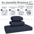 thumbnail image 5 of YODOLLA Outdoor Cushions, 4 inch Patio Cushions for Outdoor Furniture, Replacement Cushions Fits 7-Seats Sectional Rattan Conversation Set, Splashproof, Memory Foam Cushions and Covers (Navy), 5 of 8