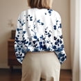 thumbnail image 6 of HAJWOH Womens Button Down Shirts Dressy Long Sleeve Floral Blouse Business Casual Work Office Fall Fashion Shirts, 6 of 7