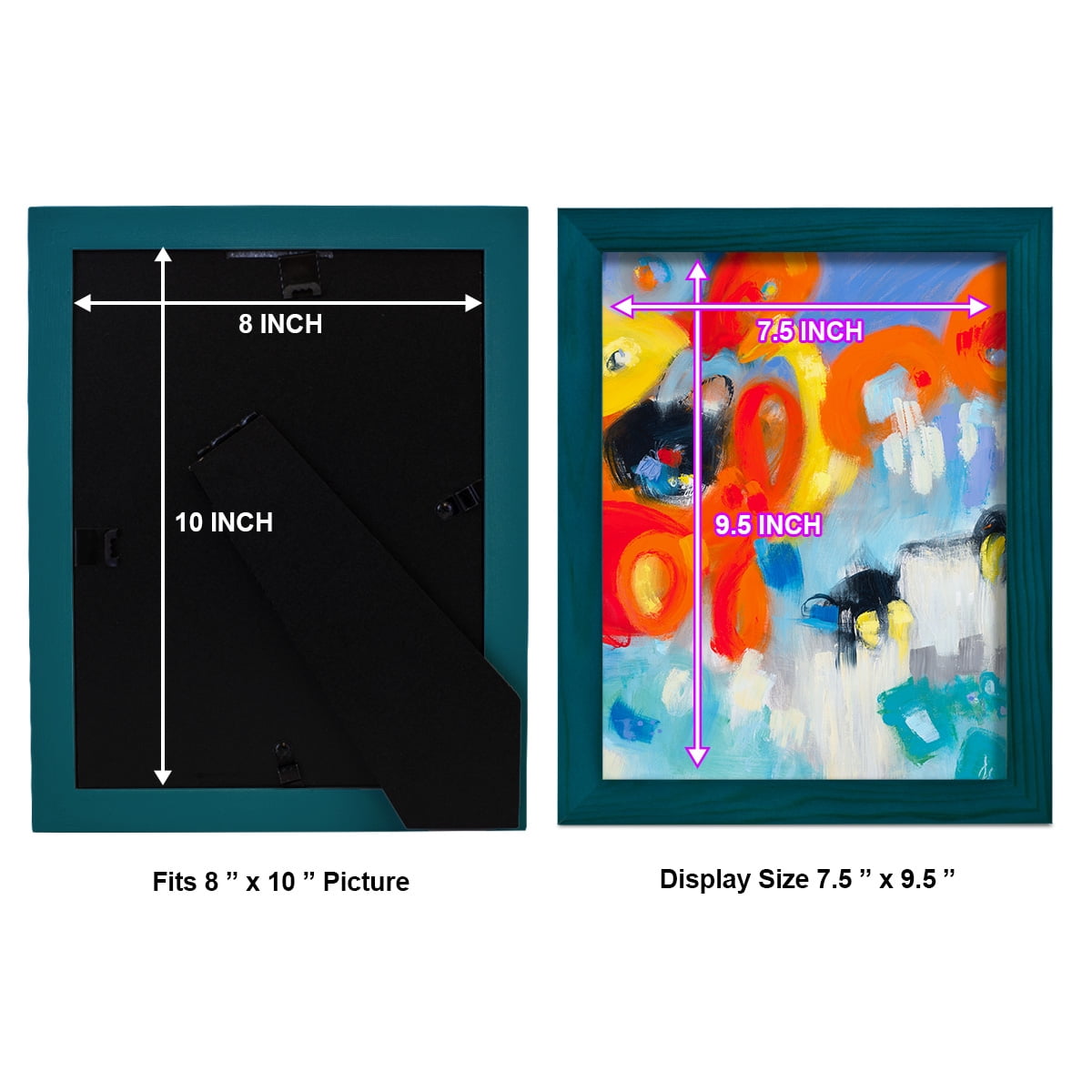 In the Loop V -Framed Print w/glass-Ocean Blue