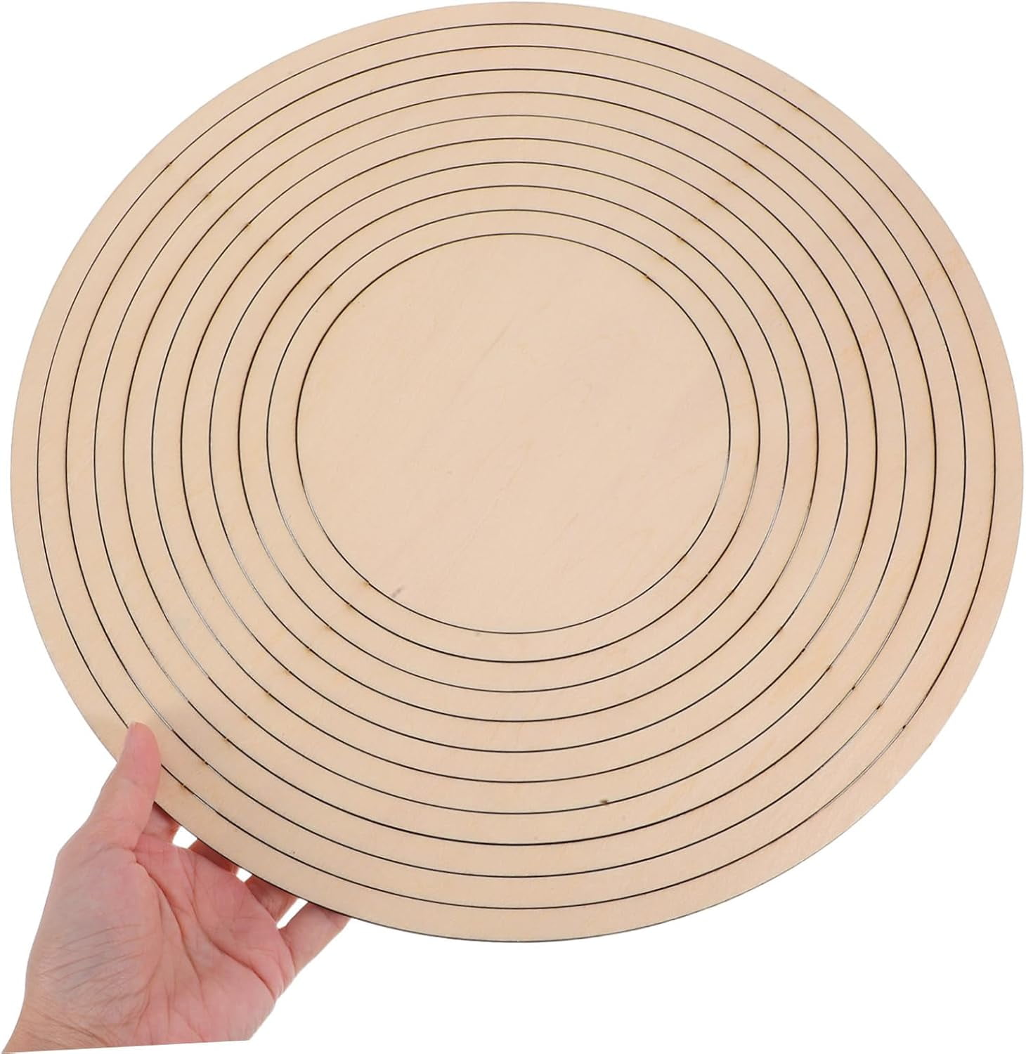 1 Set Wooden Concentric Geometric Figure Rail Set Forming Tools Round Pottery Tools for Ceramic Cutting Printing